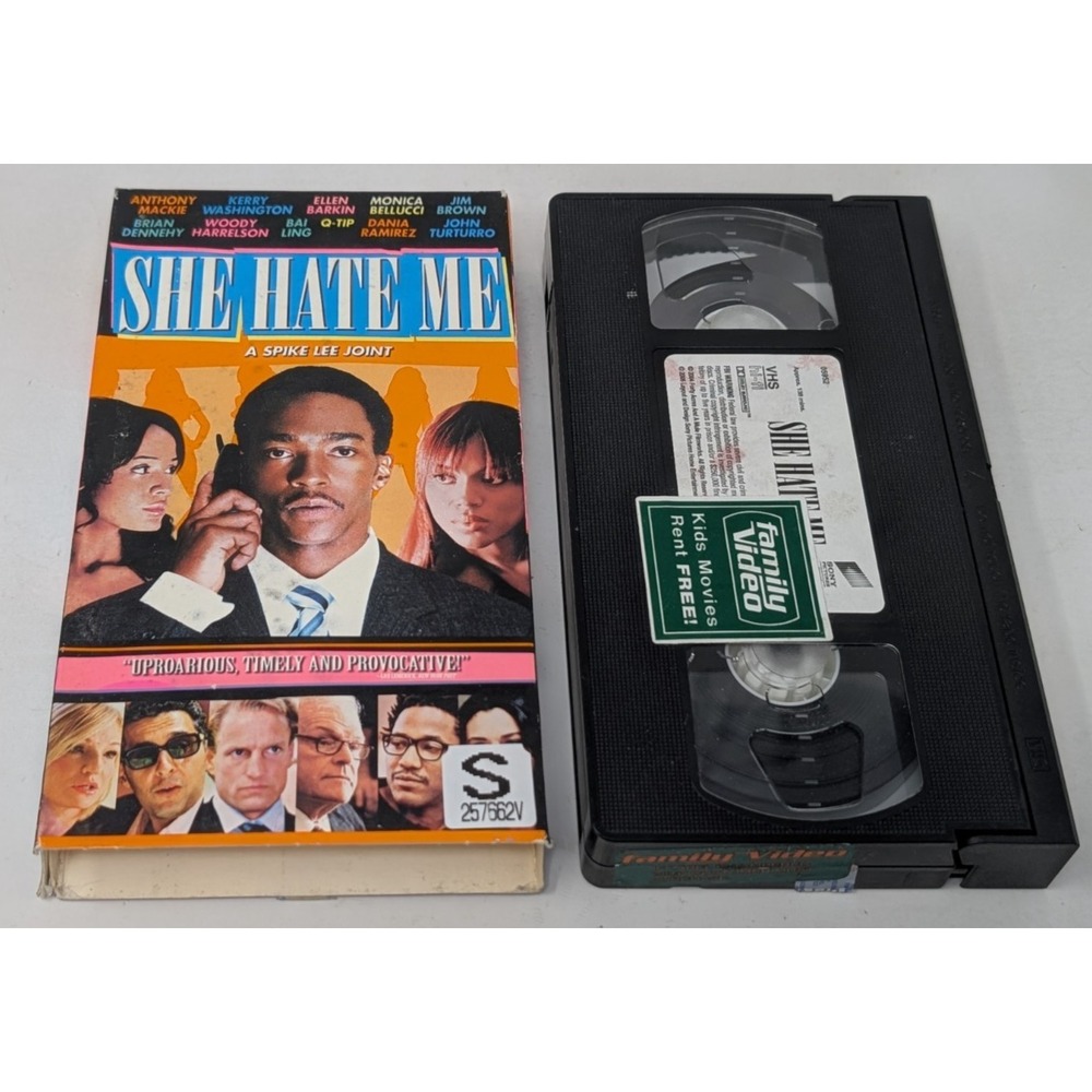 She Hate Me‎ VHS Cassette Tape 2004 Late Release Spike Lee RARE RENTAL EXCLUSIVE
